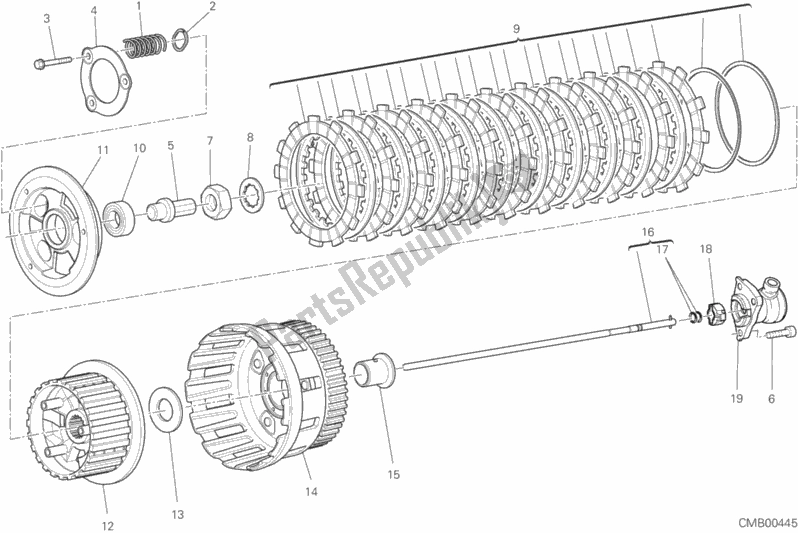 Todas las partes para Embrague de Ducati Multistrada 1200 Enduro Thailand 2019